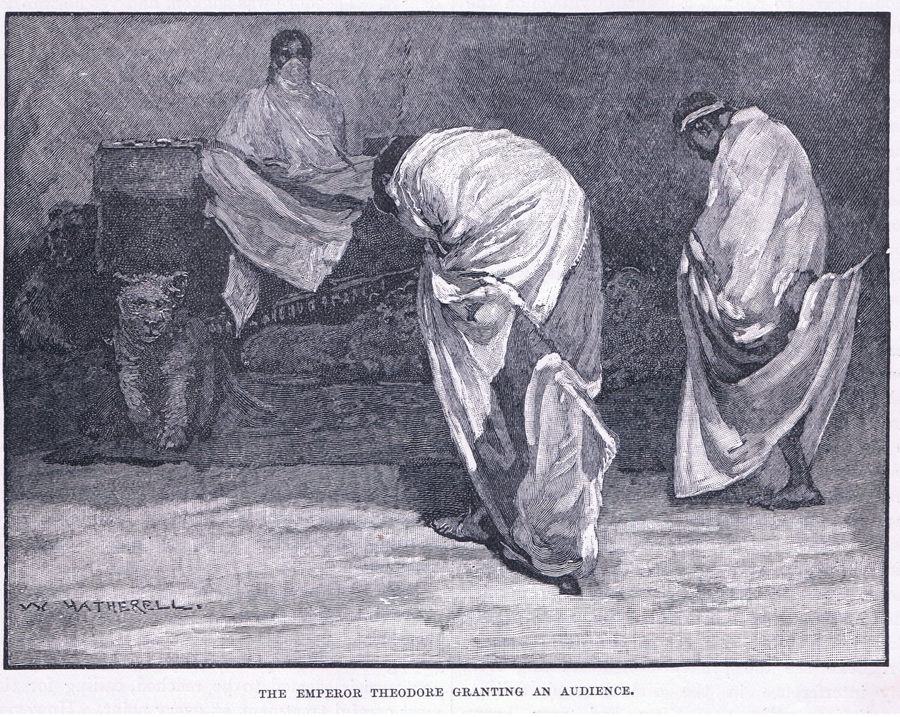 Keiser Theodore gir audiens av William Hatherell