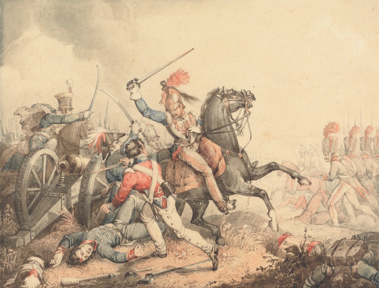En episode i slaget ved Waterloo av William Heath