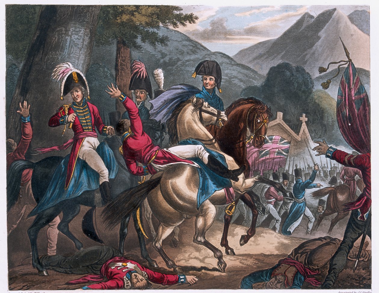 Slaget nær landsbyen Sorauren, 1813 av William Heath
