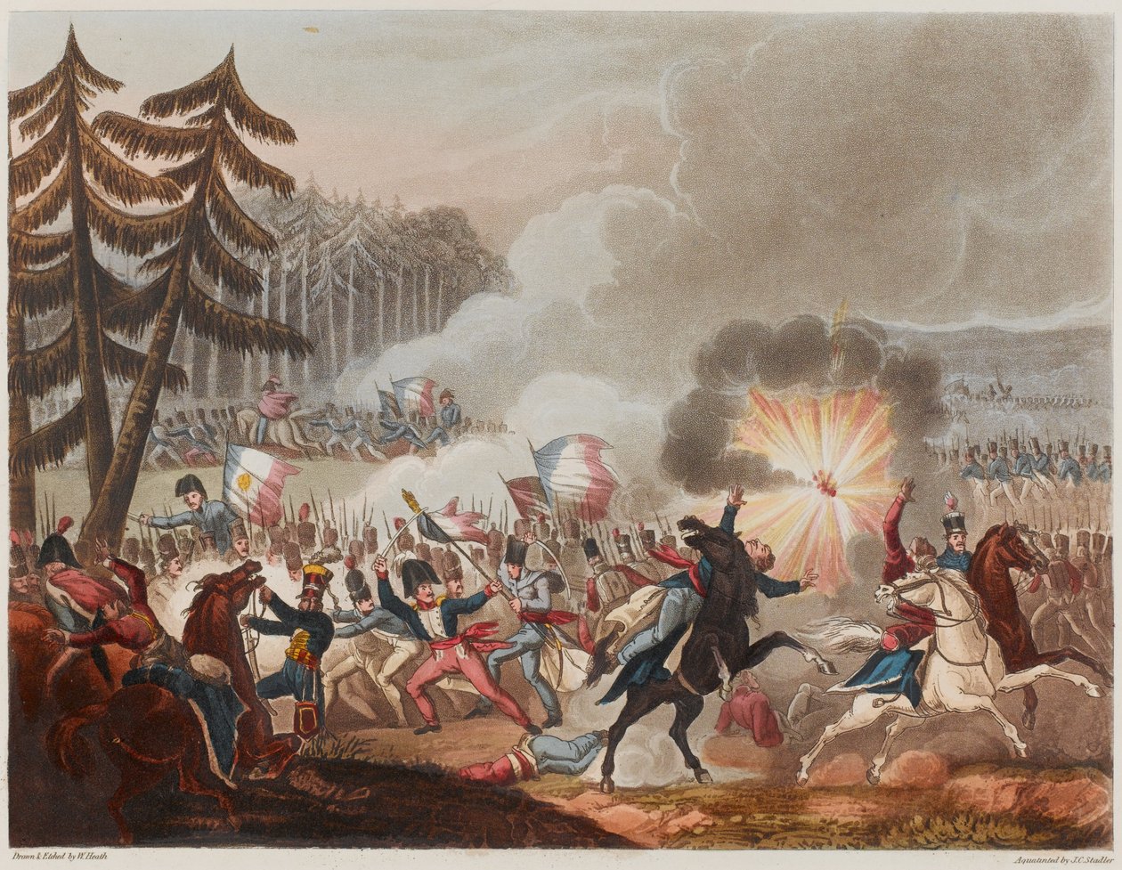 Slaget ved Barrosa 5. mars 1811, gravert av J.C. Stadler, utgitt 1818 (akvatint) av William Heath