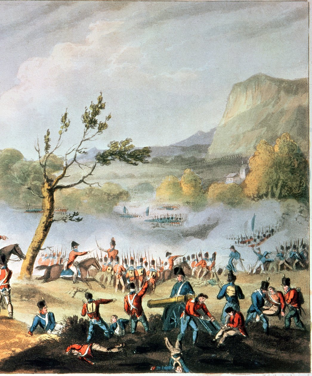 Slaget ved Maida, 4. juli 1806, gravert av Thomas Sutherland (f.c.1785) (detalj av 70293) av William Heath