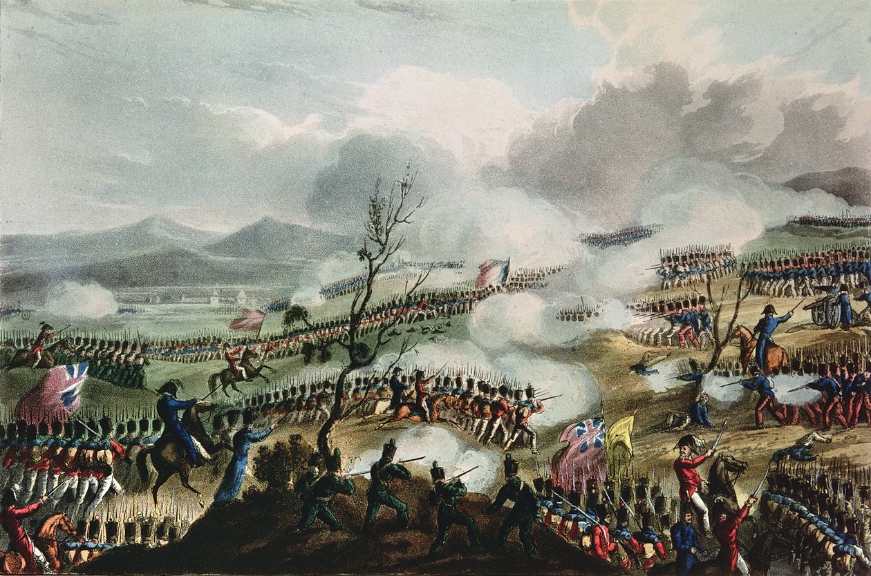 Slaget ved Nivelle, 10. november, 1813, gravert av Thomas Sutherland, 1813 av William Heath