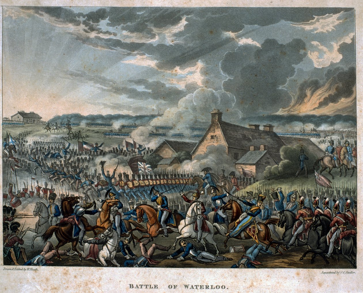 Slaget ved Waterloo av William Heath