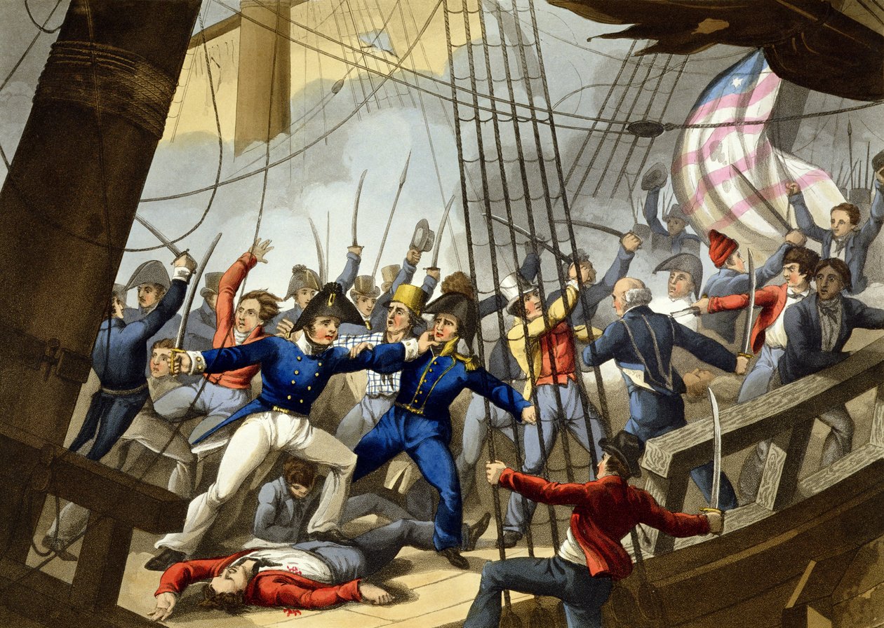Gå ombord og ta det amerikanske skipet "Chesapeake" av offiserene og mannskapet på H.M. Skipet 