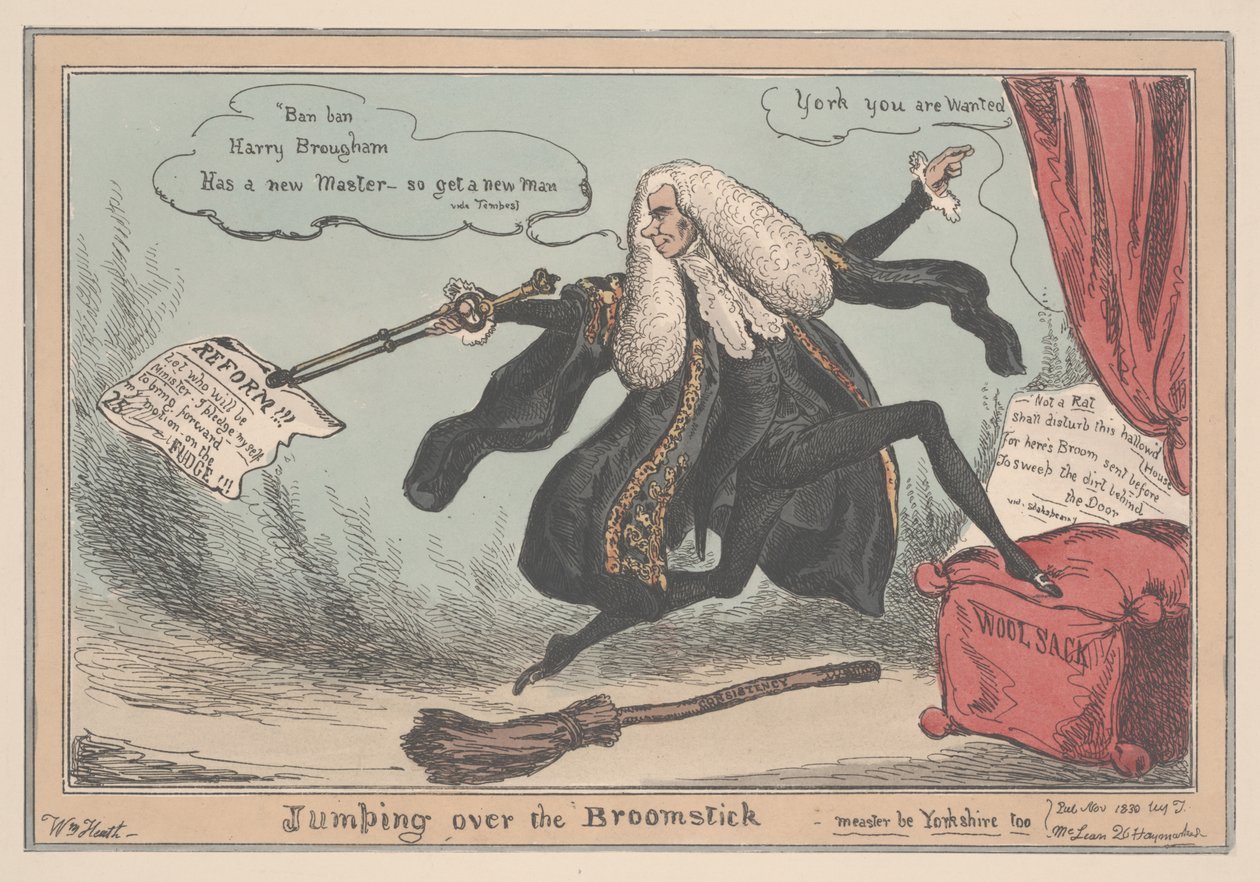 Hoppe over kosteskaftet - Measter be Yorkshire too, 1830 av William Heath