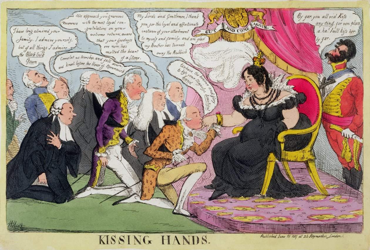 Kissing Hands, utgitt 1827 av William Heath