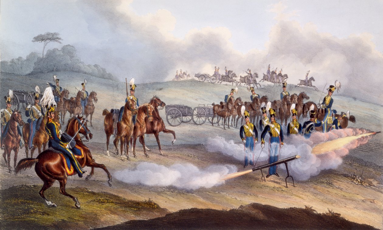 The British Royal Horse Artillery - Rocket Troop, 1835 av William Heath