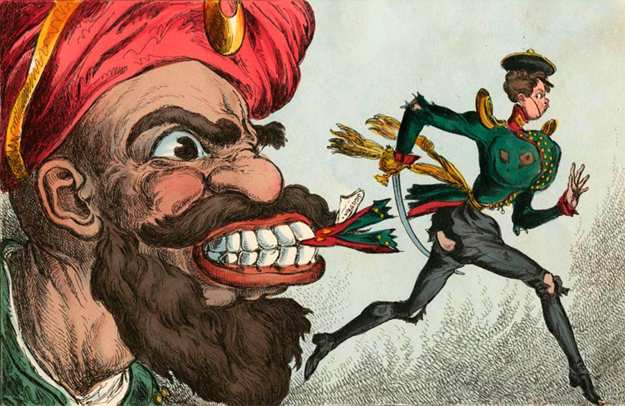 Begynnelsen av Krim-krigen etter øynene til den vesteuropeiske karikaturisten, 1850-tallet. av William Heath
