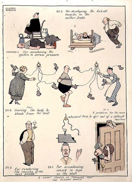 Et kort opplæringskurs for Rugger-nybegynneren av William Heath Robinson