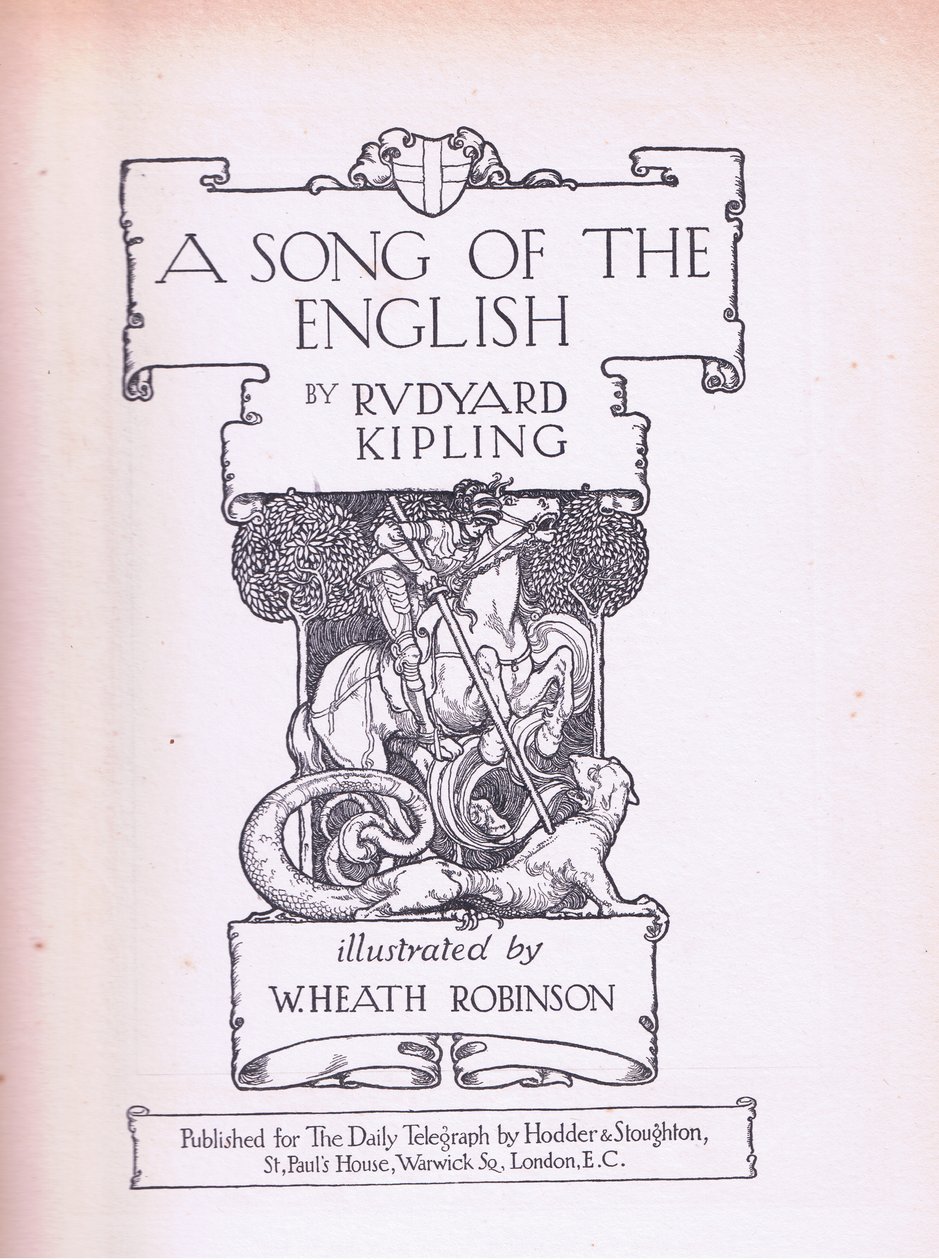 A Song of the English tittelside (St George and the Dragon) av William Heath Robinson
