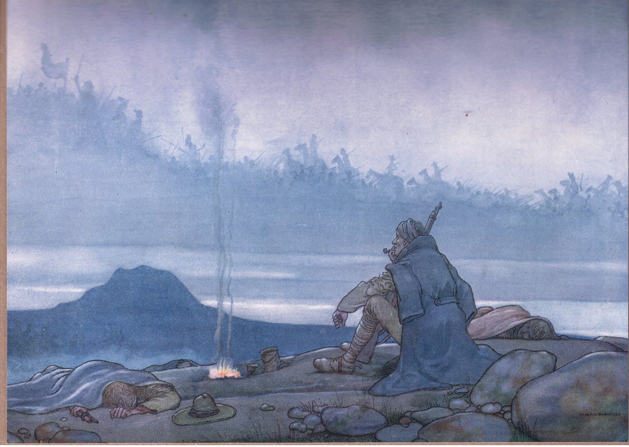 Følg etter-følge etter-for innhøstingen er sydd av William Heath Robinson