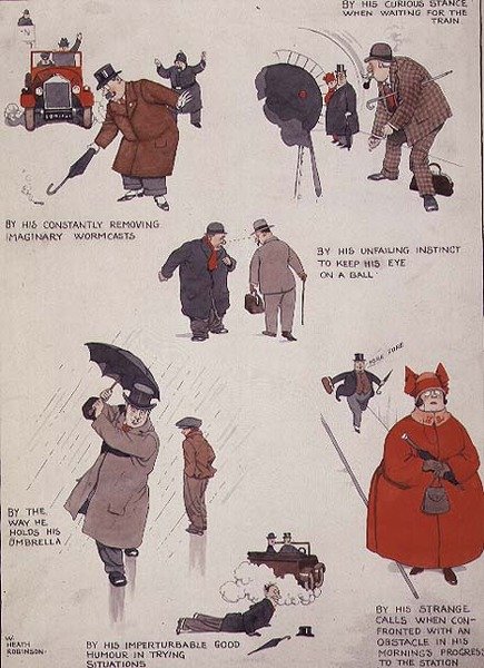 Hvordan du kan oppdage din sanne golfspiller fra den vanlige mannen på gaten av William Heath Robinson