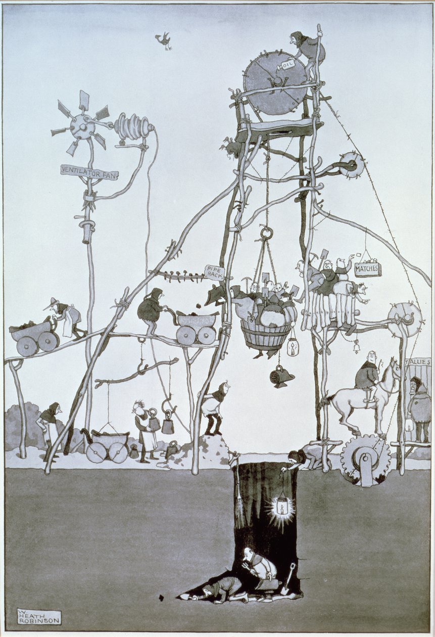 Pit Head, ca. 1930 av William Heath Robinson