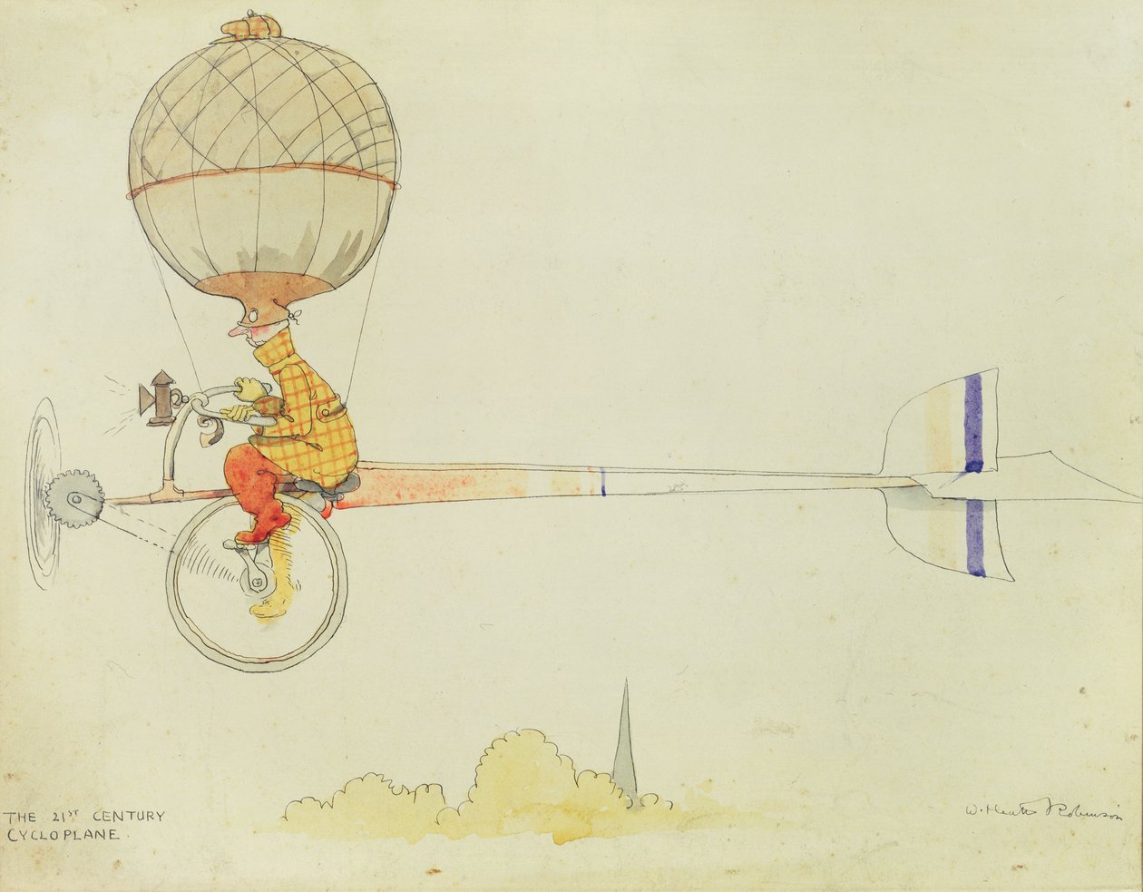 Sykkelflyet fra det 21. århundre av William Heath Robinson