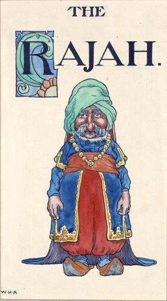 The Rajah (akvarell på papir) av William Heath Robinson