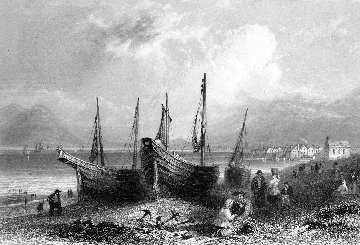 Allonby, ca. 1830-50 av William Henry Bartlett