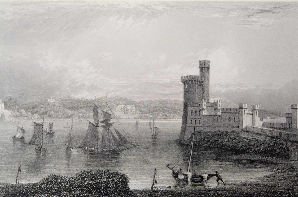 Black Rock Castle, nær Cork, Irland, 1830-tallet av William Henry Bartlett