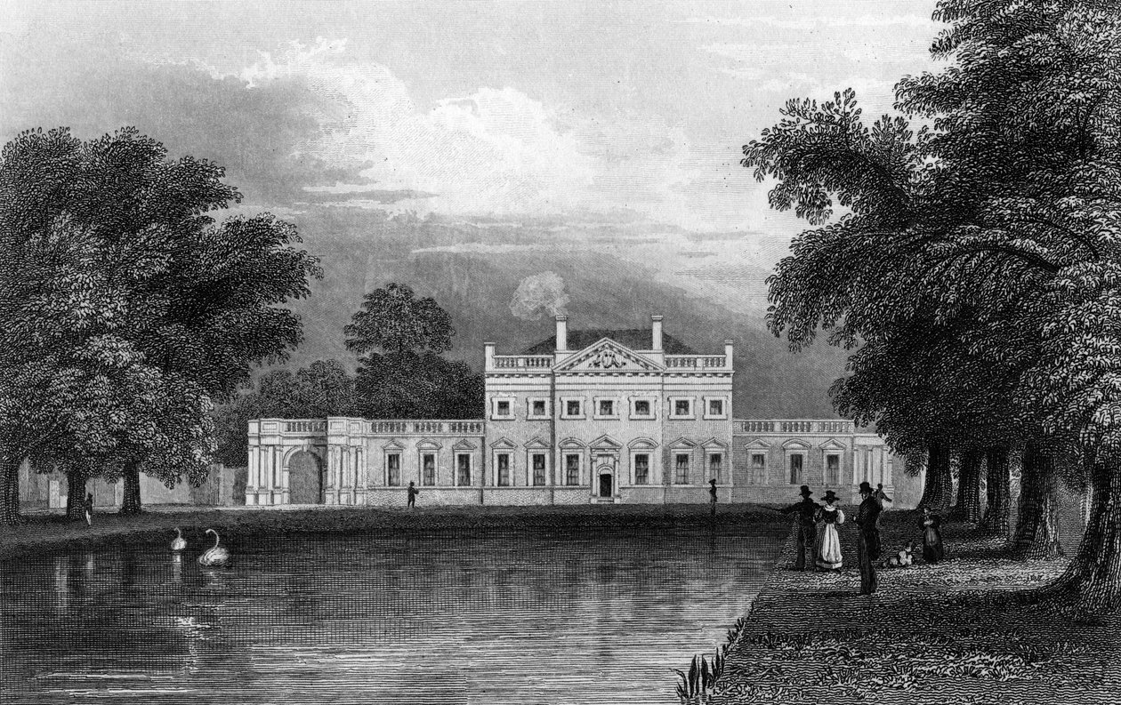 Boreham House, Essex, gravert av John Rogers, 1831 av William Henry Bartlett