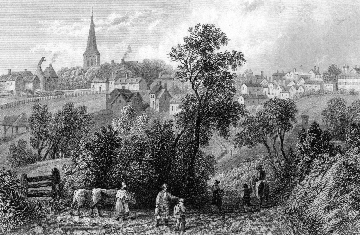 Braintree, Essex, gravert av Henry Adlard, 1832 av William Henry Bartlett