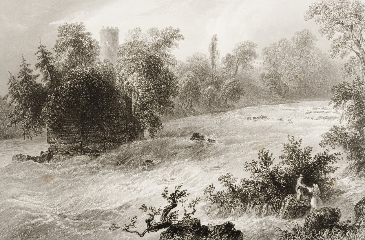 Castleconnell og Doonass Rapids, County Limerick, Irland, fra 