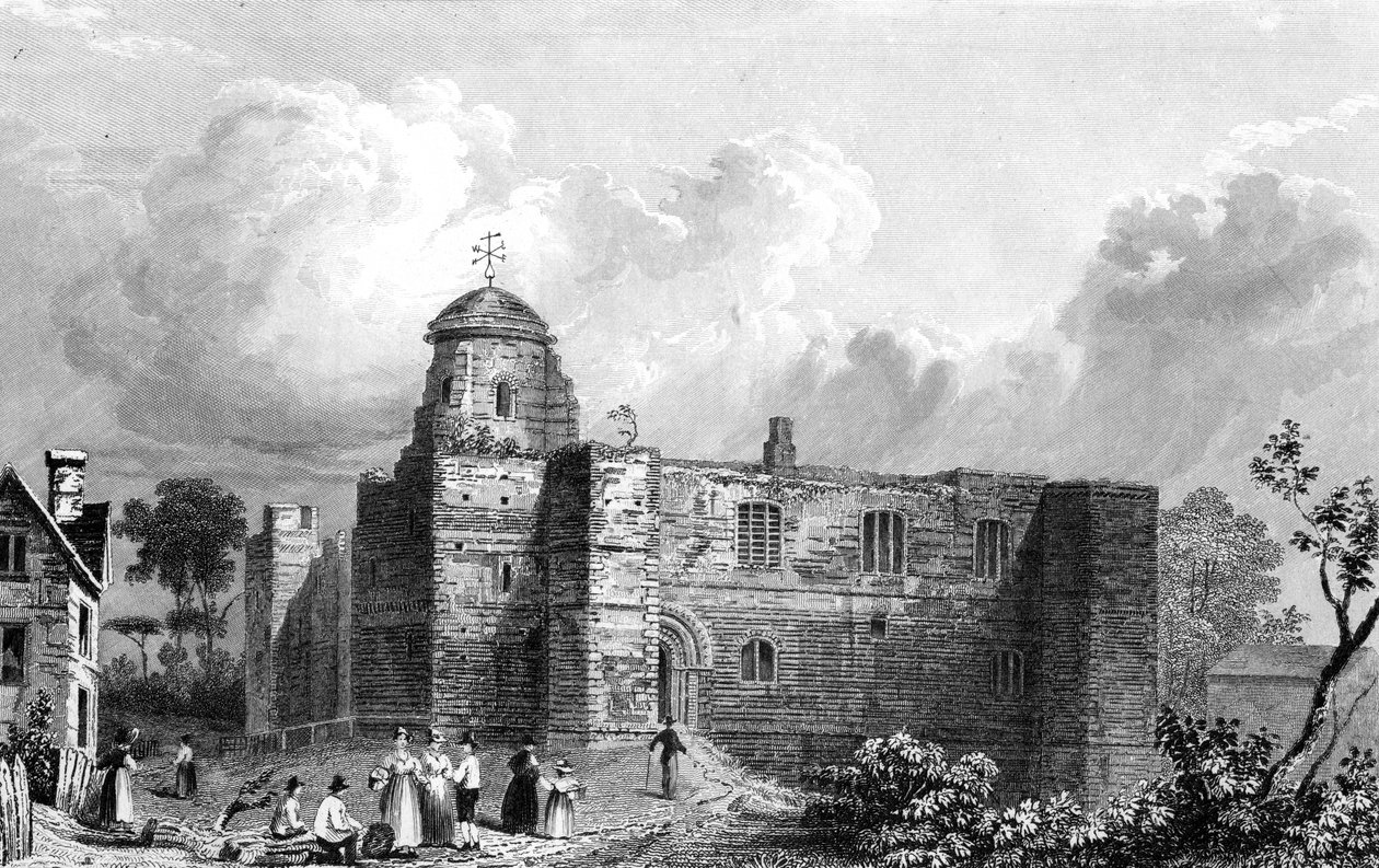 Colchester Castle, Essex, gravert av John Carr Armytage, 1832 av William Henry Bartlett