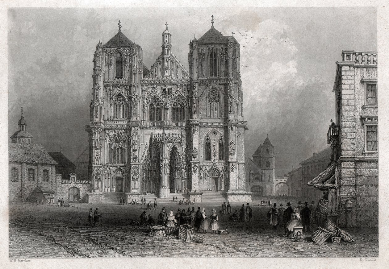 Dome of Regensburg. (gravering, ca. 1830) av William Henry Bartlett