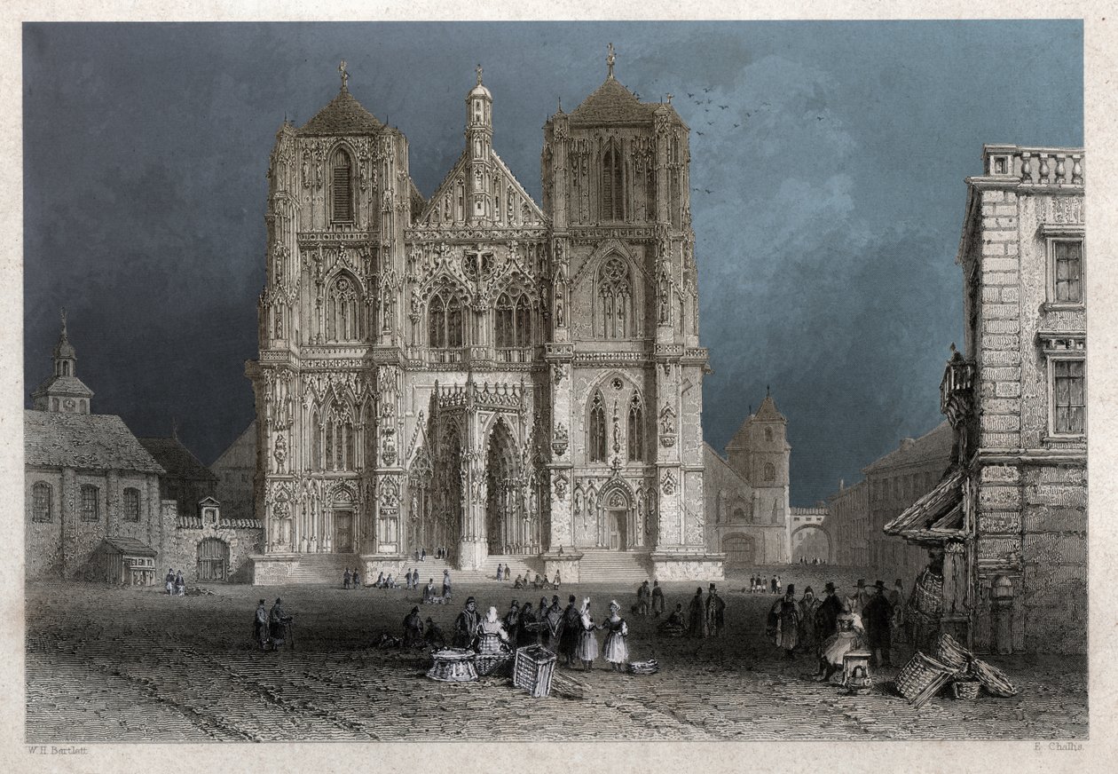 Dome of Regensburg. (gravering, ca. 1830) av William Henry Bartlett
