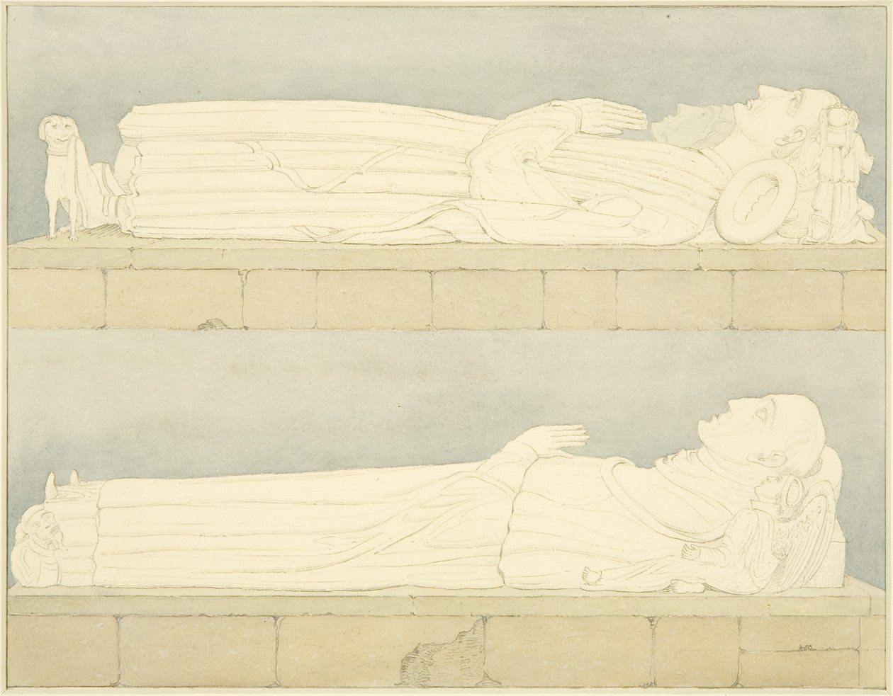 Effigies of the Canynges i St Mary Redcliffe av William Henry Bartlett