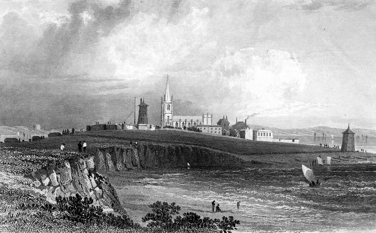 Harwich, Essex, gravert av Henry Adlard, ca. 1832 av William Henry Bartlett