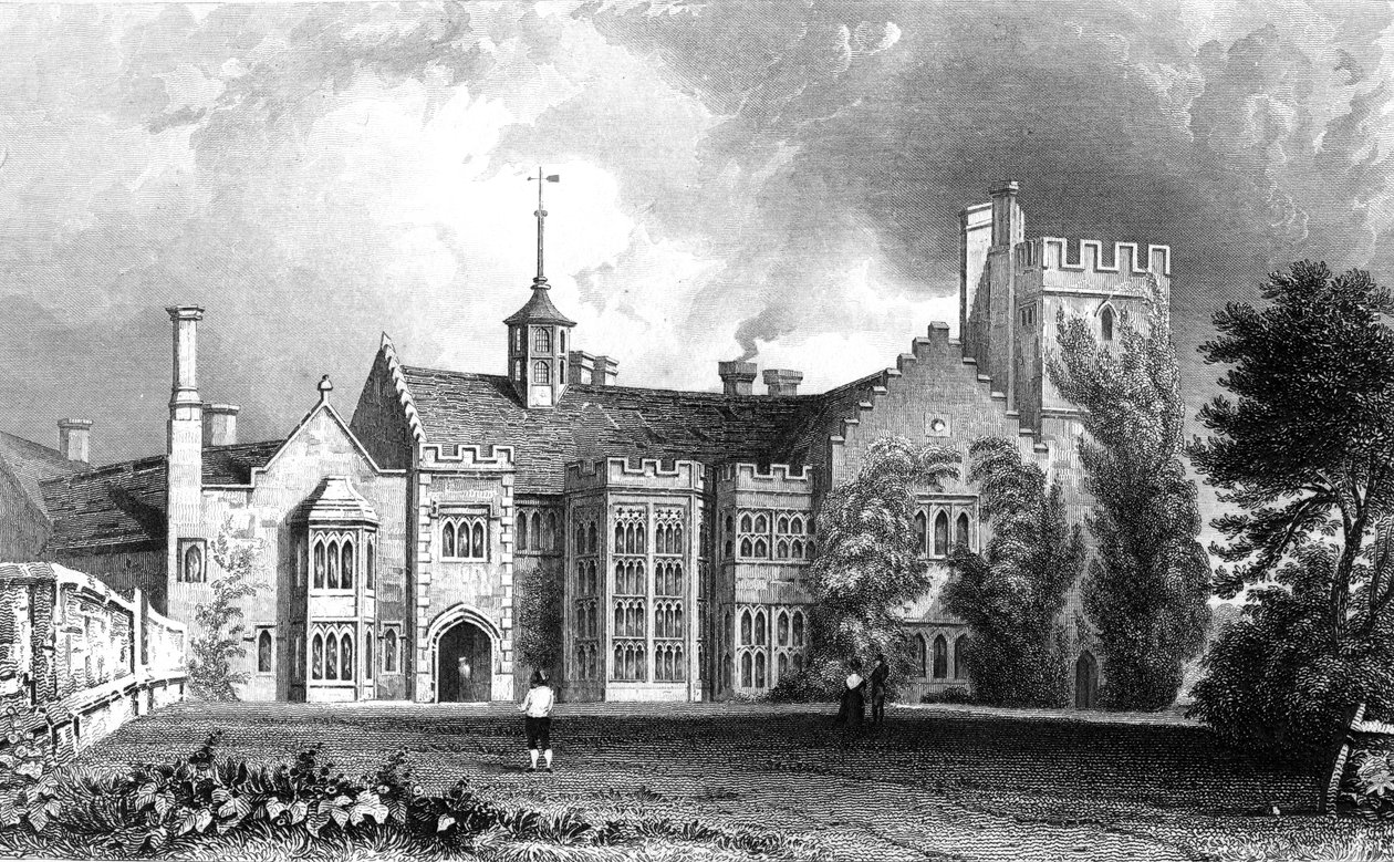 Horeham Hall, nær Thaxted, Essex, gravert av John Carr Armytage, 1831 av William Henry Bartlett