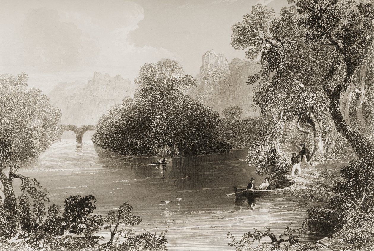 Killarney, Old Weir Bridge, County Killarney, Irland, fra 