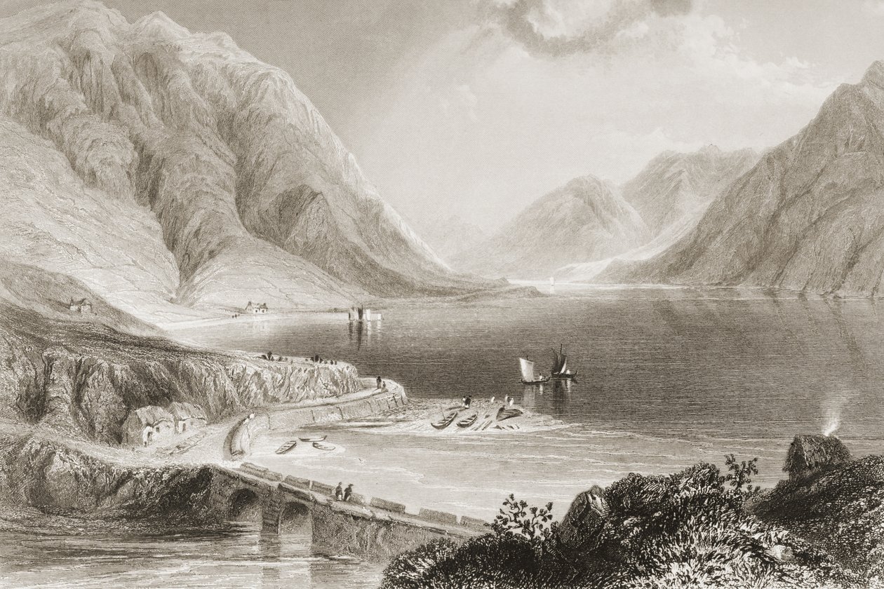Leenane, Connemara, County Galway, Irland, fra 