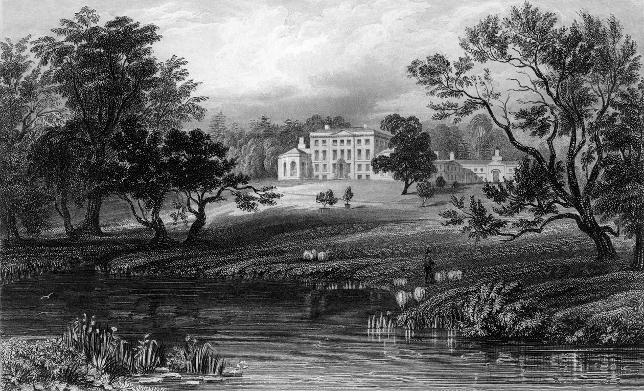 Mistley Hall, Essex, gravert av John Carr Armytage, 1832 av William Henry Bartlett