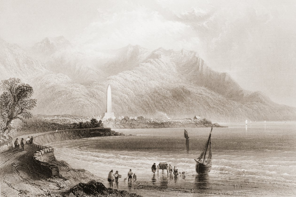 Monument til general Ross ved Rosstrevor, County Down, Nord-Irland, fra 