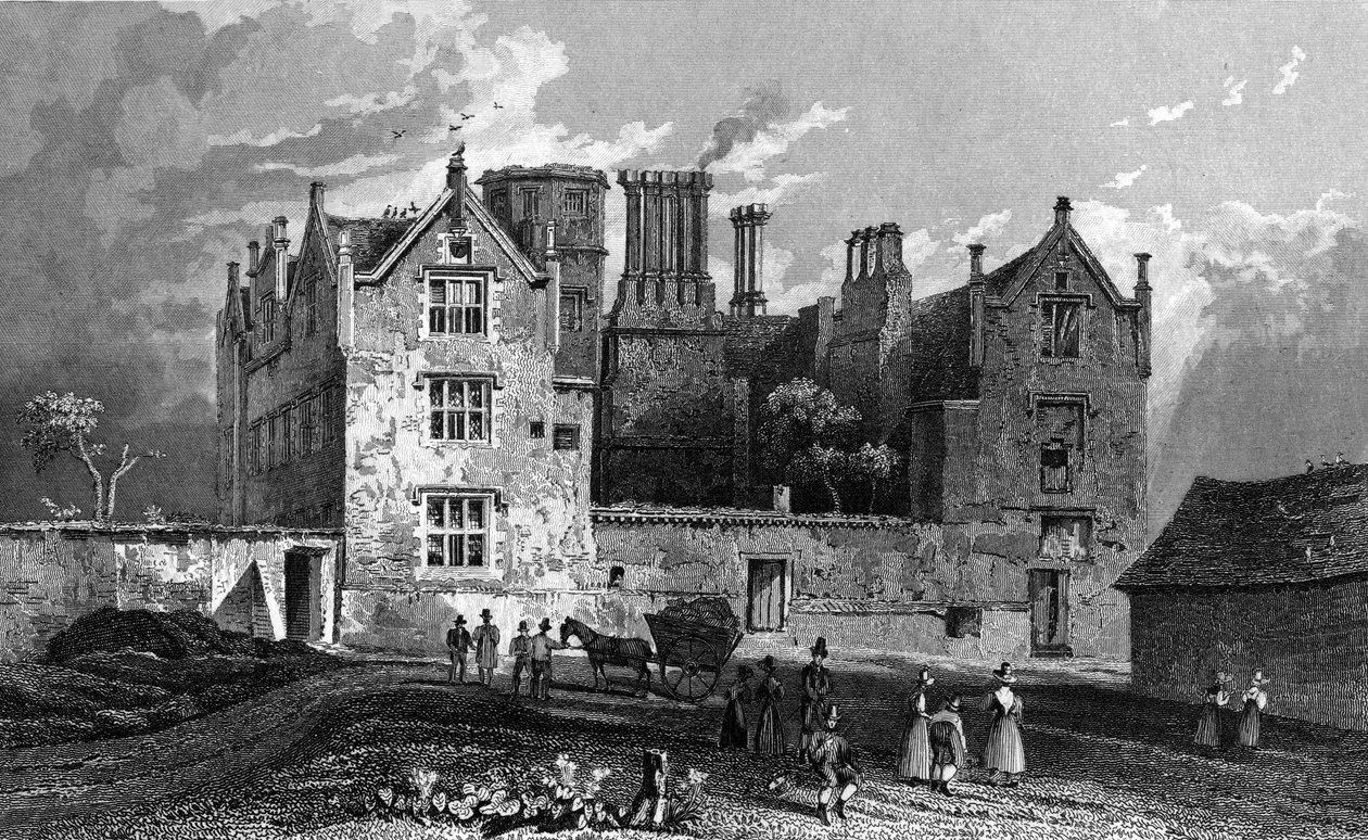 South View of Eastbury House, nær Barking, gravert av William Watkins, 1833 av William Henry Bartlett