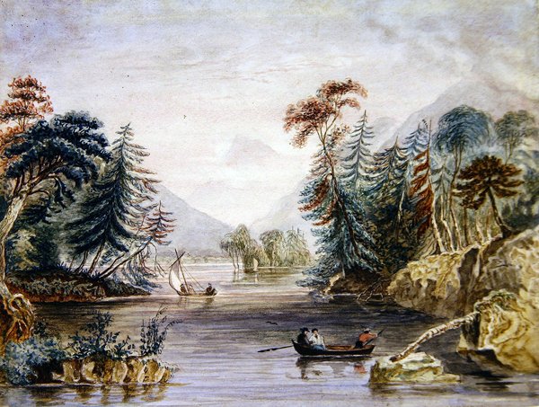The Narrows (akvarell på papir) av William Henry Bartlett