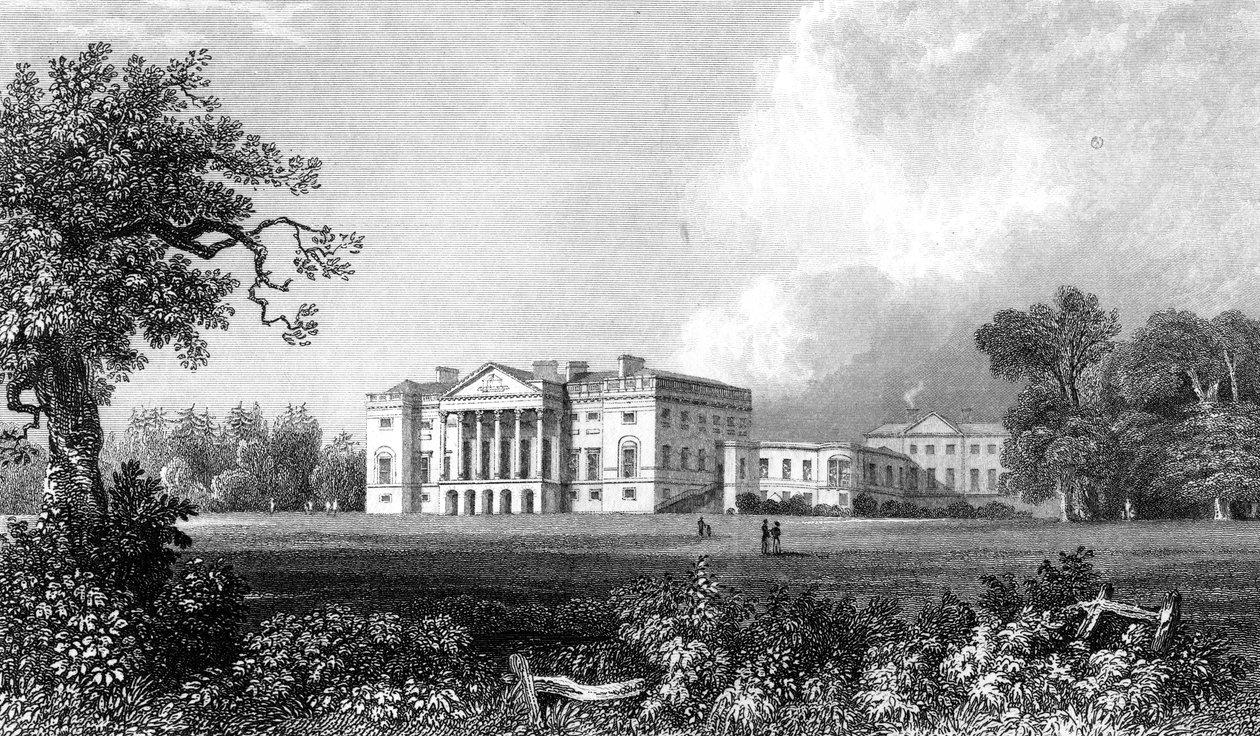 Thorndon Hall, Essex, gravert av Henry Adland, 1831 av William Henry Bartlett