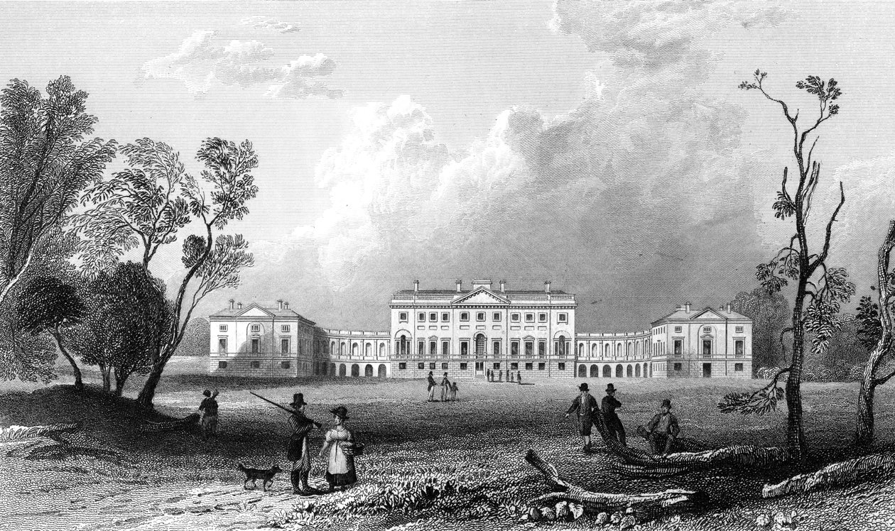 Thorndon Hall, Essex, gravert av Henry Adland, 1832 av William Henry Bartlett