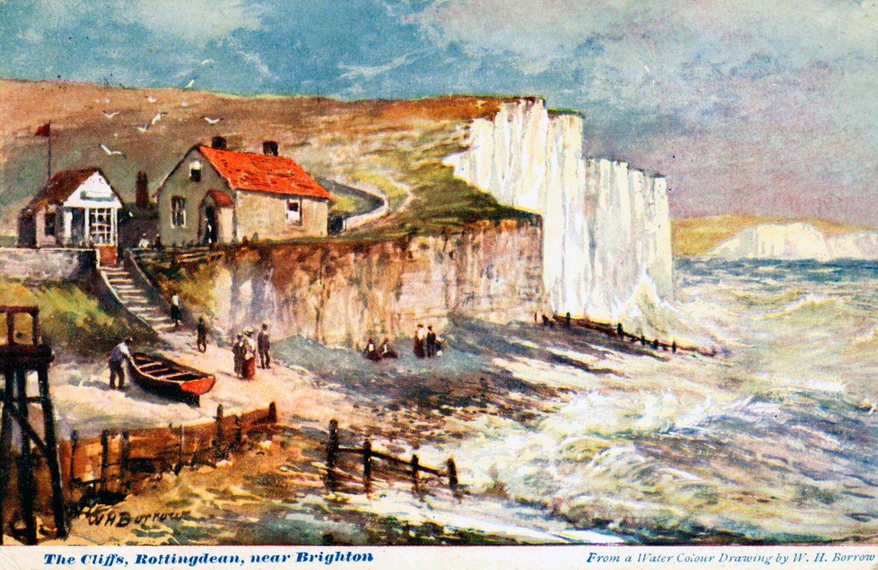 The Cliffs, Rottingdean, nær Brighton, 1905. av William Henry Borrow