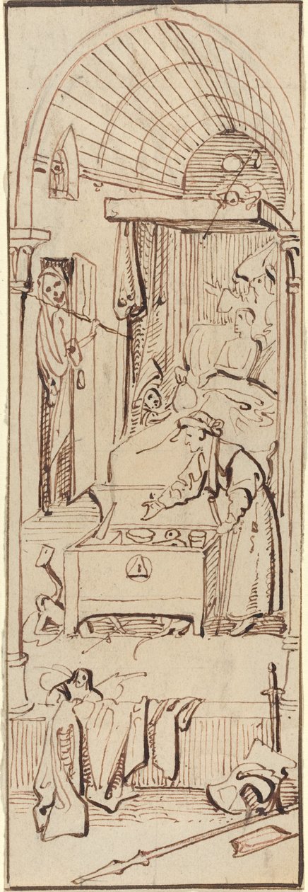 The Death of the Miser av William Henry Brooke after Hieronymus Bosch