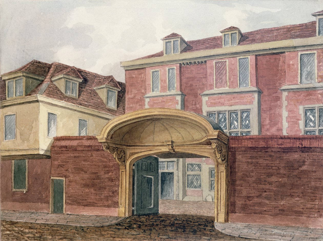 Inngang til Old Winchester House, 1839 av William Henry Browne