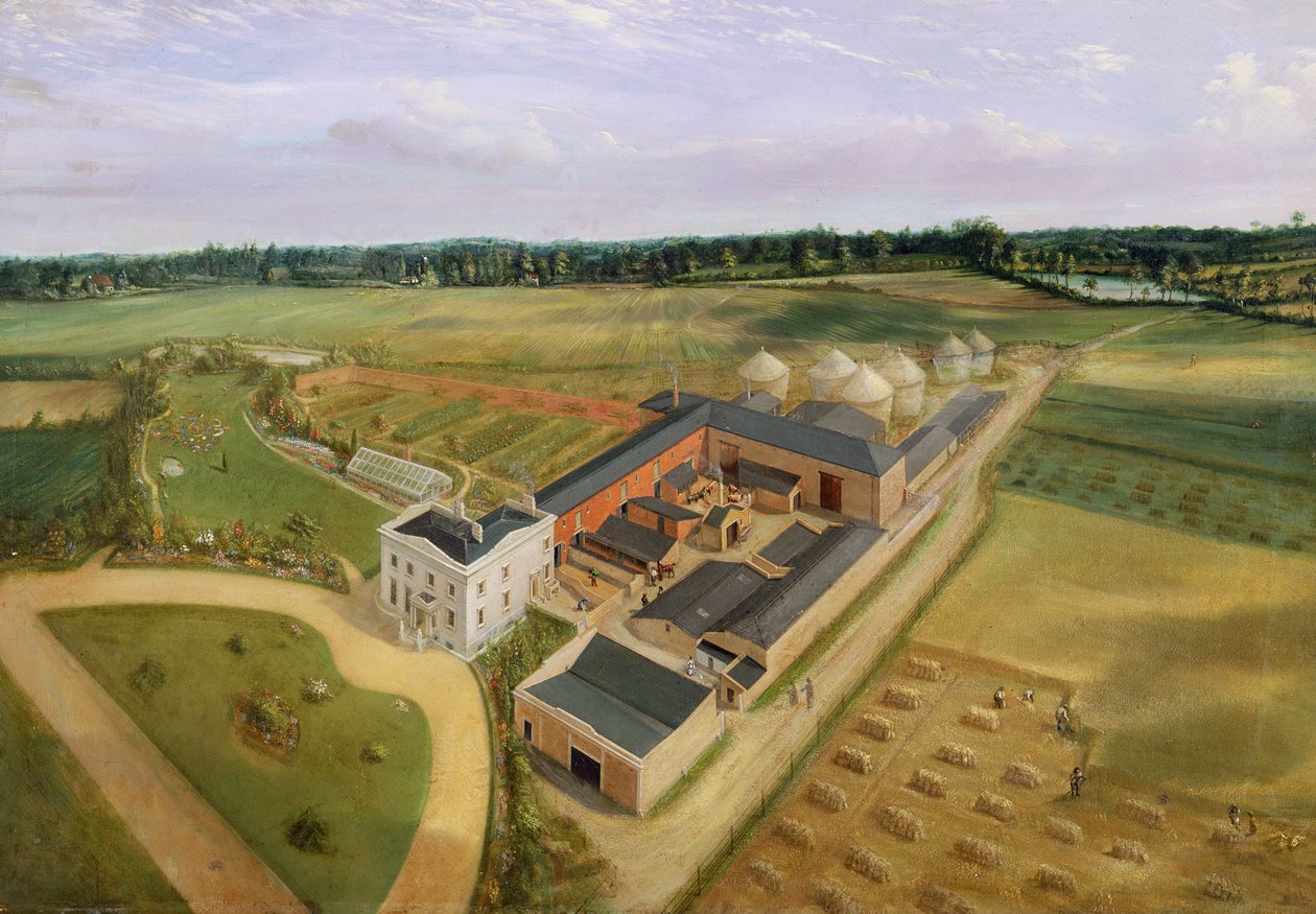 Tiptree Hall and Farm, Essex, ca. 1850-60 av William Henry Browne