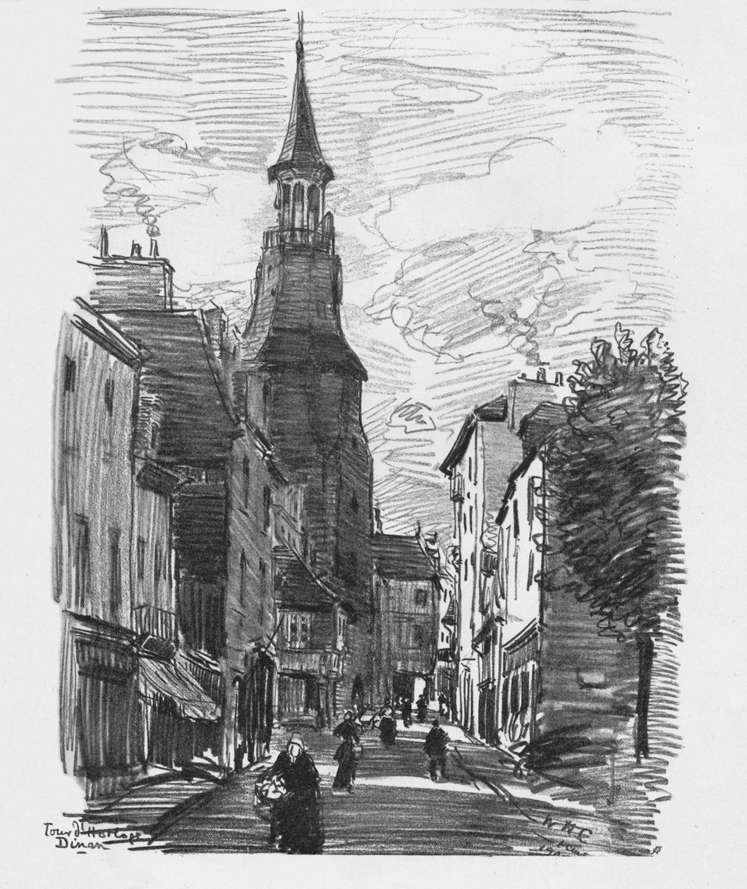 Klokketårnet, Dinan, ca. 1907 av William Henry Charlton