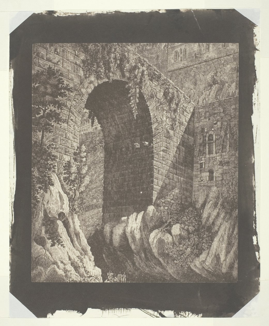 Kopi av et stort italiensk trykk, forminsket i kameraet av William Henry Fox Talbot