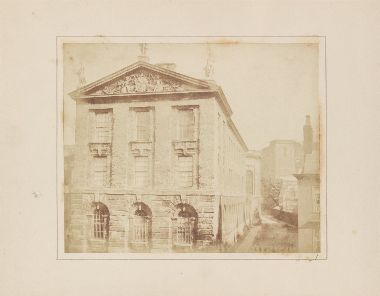 En del av Queens College, Oxford av William Henry Fox Talbot
