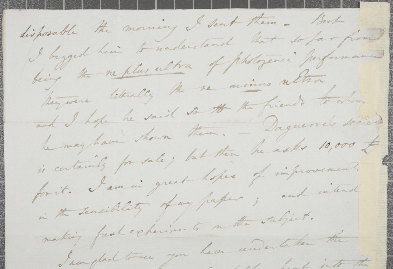 Signert brev fra William Henry Fox Talbot til James David Forbes, 1839 av William Henry Fox Talbot