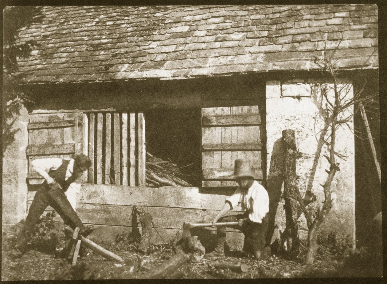The Woodcutters, 1845 (saltpapirtrykk fra kalotype negativ) av William Henry Fox Talbot