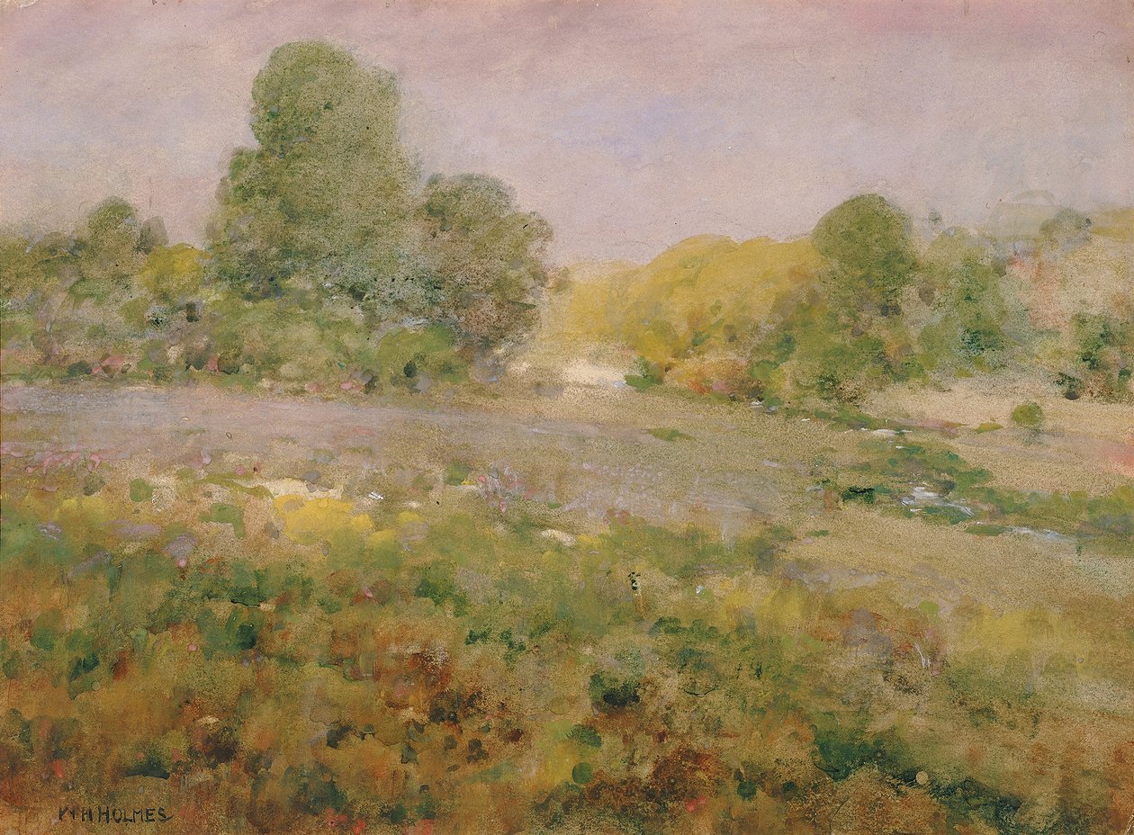 Felt med variert gress på sensommeren i Virginia Hills, n.d. av William Henry Holmes
