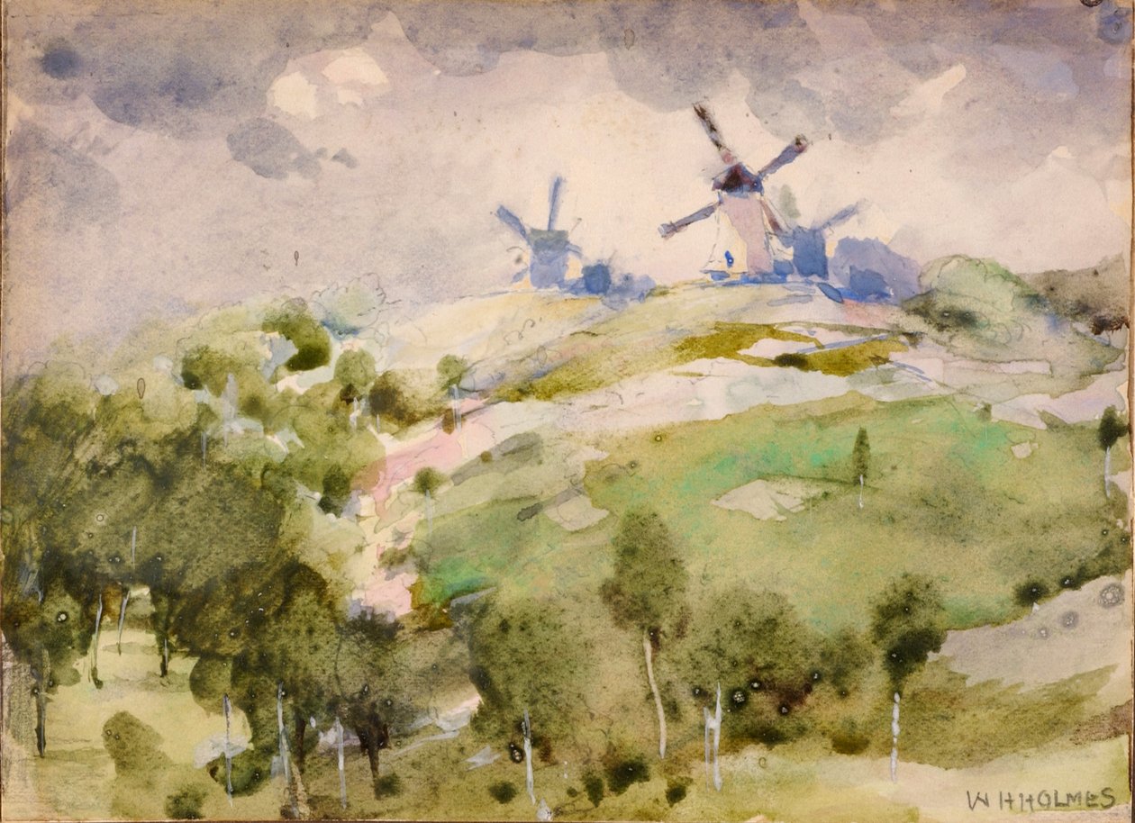 Vindmøller, nd av William Henry Holmes