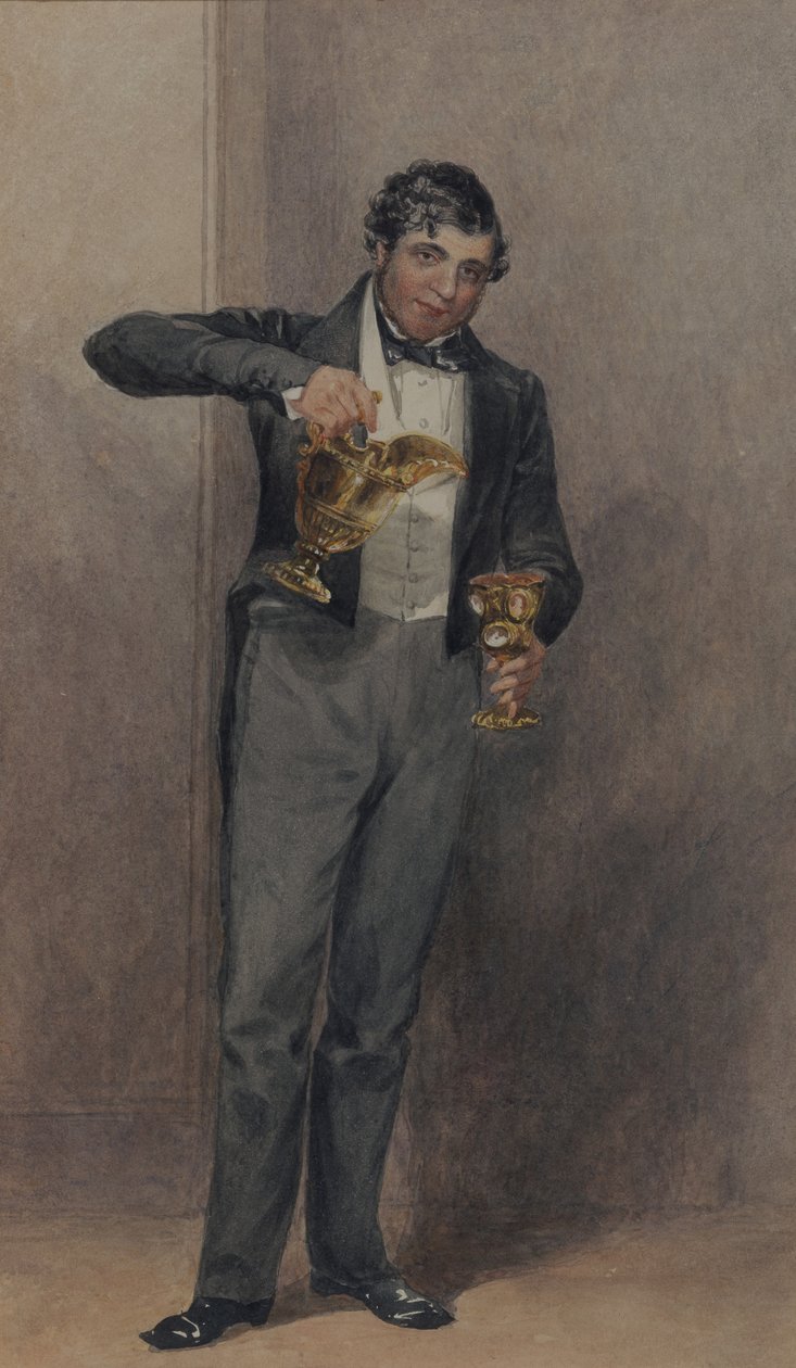 Butler, ca. 1827 (akvarell på papir) av William Henry Hunt